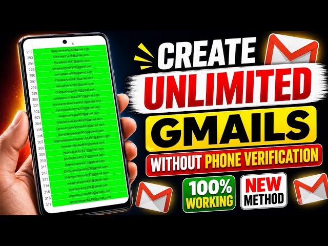 Unlimited Gmail account creation